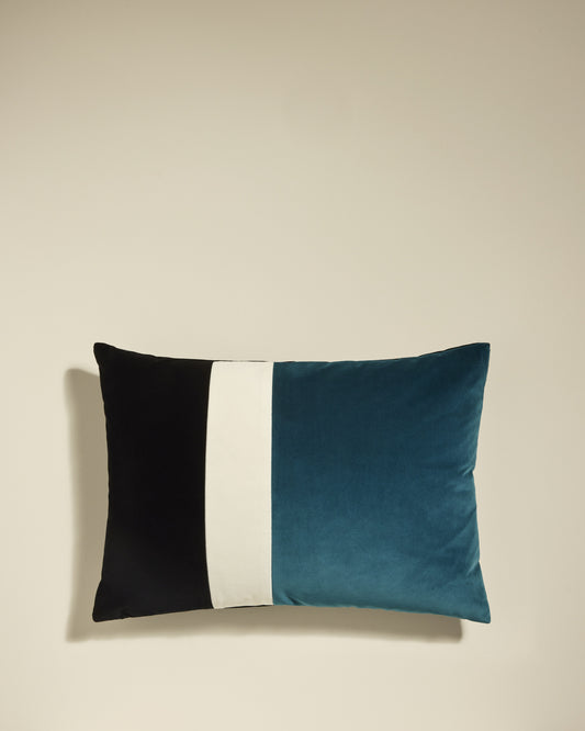 Coussin Sicilia - Bleu Sarah design Maison Sarah Lavoine Bleu Sarah Velours 55 cm 40 cm 1